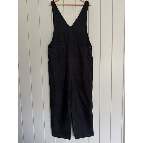 Alex Mill Denim Jumpsuit Overalls M Medium Black 100% Cotton FLAW - Picture 1 of 5